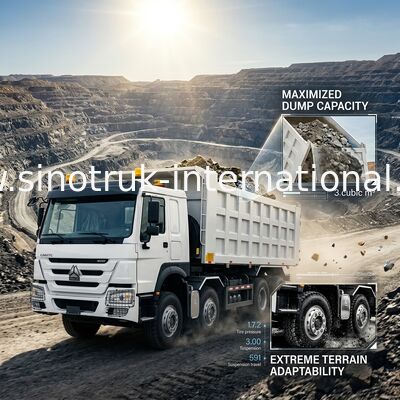 टिपर ट्रक SINOTRUK HOWO 400HP 12 पहिया LHD 31 टन 20-30CBM