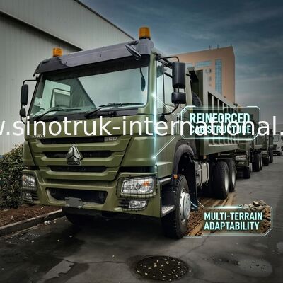 SINOTRUK HOWO 400HP ग्रीन टिपर डंप ट्रक आरएचडी 6×4 12 पहियों उच्च हॉर्सपावर