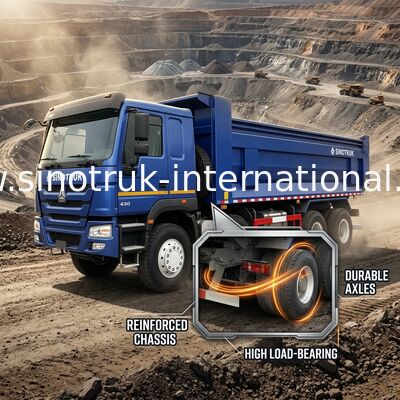 आरएचडी 8×4 12 पहियों ZZ3317V3847B1R उच्च अश्वशक्ति कम ईंधन की खपत380HP ब्लू HOWO टिपर ट्रक