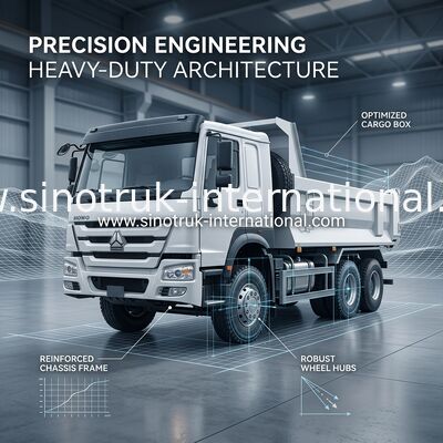 RHD का उपयोग करके खनन के लिए SINOTRUK HOWO 6x4 400HP U प्रकार का सफेद डंप ट्रक