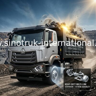 SINOTRUK HOWO N7 कैब टिपर डंप ट्रक LHD 6X4 400HP डायमंड सिल्वर