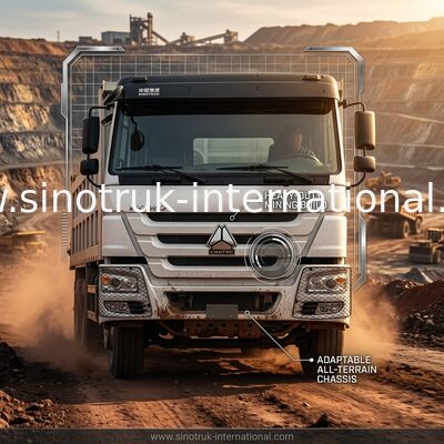 SINOTRUK HOWO टिपर डंप ट्रक 6×4 400HP 20CBM व्हाइट LHD 10 व्हील्स