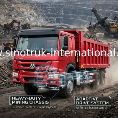 Sinotruk Howo टिपर डंप ट्रक 12Wheels 400Hp 8 × 4 खनन