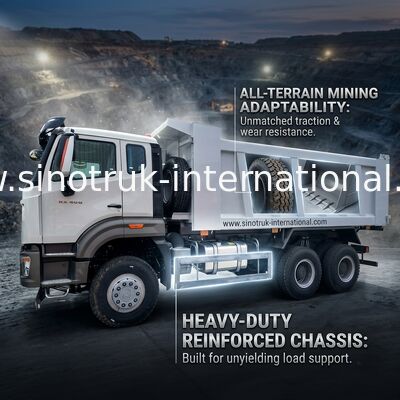 Sinotruk Howo टिपर डंप ट्रक न्यू NX 10 व्हील्स 400Hp 6 × 4 माइनिंग