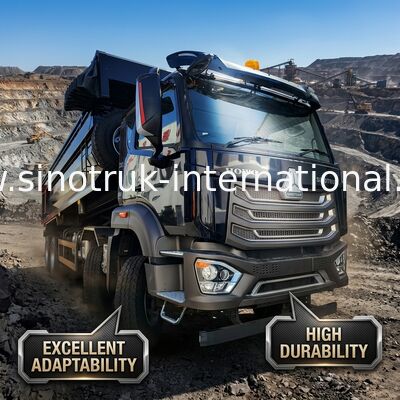 LHD 8×4 10पहिया HOWO टिपर डंप ट्रक हाई हॉर्सपावर 371HP