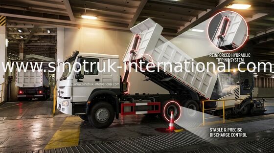 266HP LHD SINOTRUK HOWO 6x4 डंप ट्रक ZZ3257M4147W