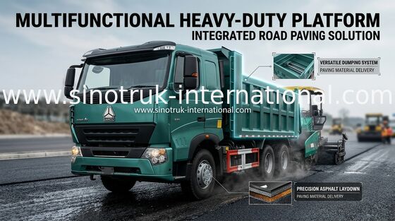 लंबे जीवन काल के साथ भारी SINOTRUK HOWO A7 कचरा डंप ट्रक, 5800 * 2300 * 1500 मिमी