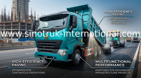SINOTRUK HOWO A7 टिपर डंप ट्रक निर्माण के लिए 30 - 40 टन RHD 10 पहियों
