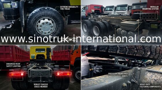 निर्माण के लिए 336HP टिपर डंप ट्रक SINOTRUK HOWO 6x4