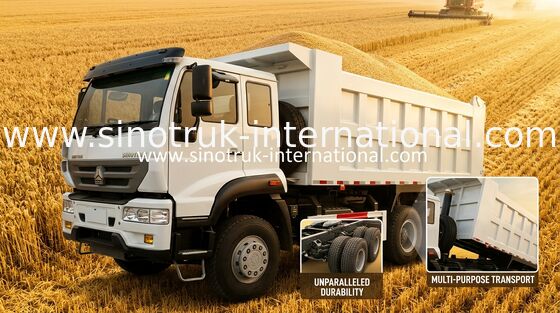 SINOTRUK गोल्डन प्रिंस डंप ट्रक 10Wheels 336 एचपी एलएचडी 25-30tons ZZ3251N3641W