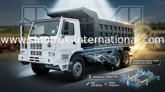 SINOTRUK HOWO70 खनन टिप डम्प ट्रक आरएचडी 6X4 371 एचपी 70tons ZZ5707S3840AJ