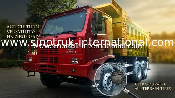 रंगीन SINOTRUK HOWO 6x4 डंप ट्रक / एचओवीओ टिपर ट्रक खनन के लिए