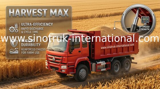 टिपर डंप ट्रक SINOTRUK गोल्डन प्रिंस 6X4 336 एचपी एलएचडी 25tons ZZ3251N3641W