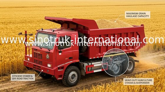 SINOTRUK HOWO 70 खनन डंप ट्रक 6X4 एलएचडी 371 एचपी 70tons ZZ5707S3640AJ