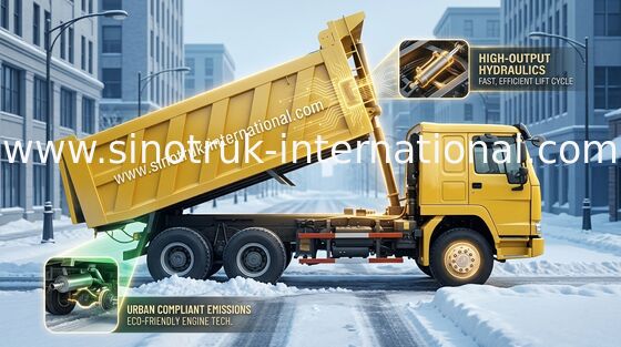 टिपर डंप ट्रक SINOTRUK HOWO 6X4 एलएचडी 371 एचपी 25tons 10-25CBM ZZ3257N3847A