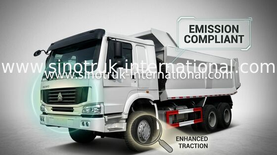 टिपर डंप ट्रक SINOTRUK HOWO 10 पहियों 10-25cubic मीटर लोड 25-40 टन माल