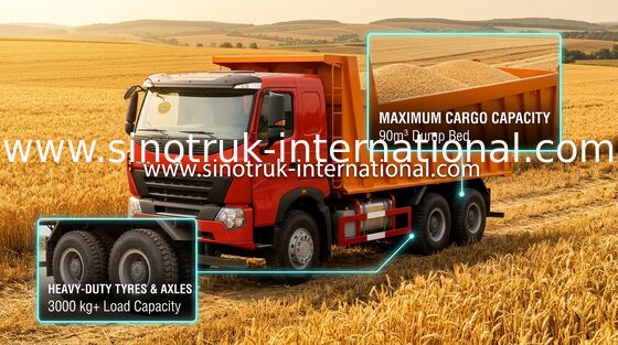 खनन उद्योग के लिए टिपर डंप ट्रक SINOTRUK HOWO A7 336 एचपी ZZ3257N3847N1
