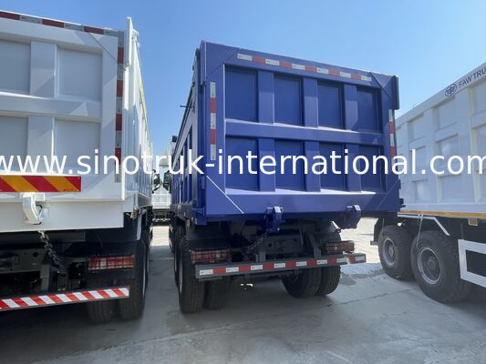 SINOTRUK HOWO NX कैब टिपर डंप ट्रक LHD 6X4 तिरपाल के साथ एक चेतावनी लाइट