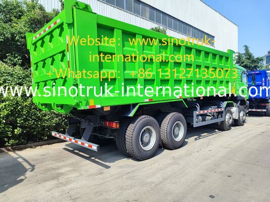 हैवी ड्यूटी HOWO TX 8X4 टिपर ट्रक 400HP डबल 16T रियर एक्सल डबल 9.5T फ्रंट एक्सल