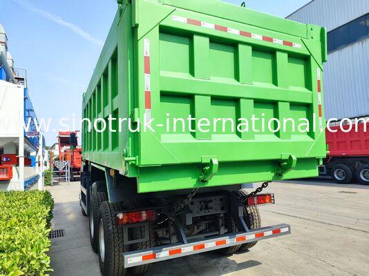 फैक्टरी प्रत्यक्ष HOWO TX 371HP 6X4 मध्य लिफ्टिंग डंप ट्रक, 40-60 टन लोड क्षमता, 20CBM कार्गो बॉक्स, दोहरी 16 टन रियर एक्सल, एकल 9.5 टन फ्रंट एक्सल, 13R22.5 टायर
