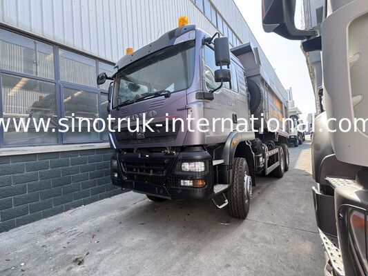 SINOTRUK HOWO TX मॉडल 371HP LHD टिपर डंप ट्रक 6X4 चेतावनी रोशनी के साथ यू टाइप ग्रे रंग