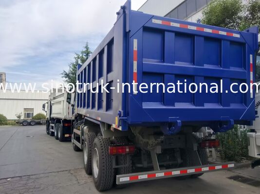 371HP SINOTRUK इंजन के साथ HOWO-NX डंप ट्रक, इलेक्ट्रिक टारपौलीन, और भारी शुल्क मैंगनीज स्टील कार्गो बॉक्स