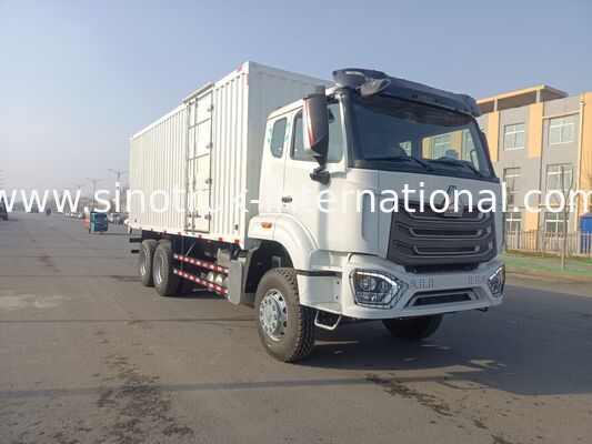 HOWO 6X4 Box Truck, 43CBM, Single Side Double Doors & Rear Double Doors, 371HP, 10-Speed Transmission