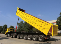 खनन और निर्माण के लिए 60-80 टन के 3 सेमी टिपिंग सेमी ट्रेलर ट्रक