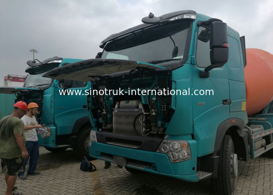 निर्माण स्थल SINOTRUK HOWO A7 के लिए बड़ी क्षमता कंक्रीट मिक्सर ट्रक