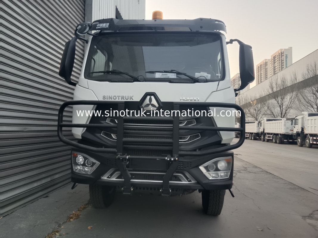 SINOTRUK HOWO 400 HP टिमपर डंप ट्रक निर्माण के लिए N7 सैन्य बम्पर चेतावनी प्रकाश