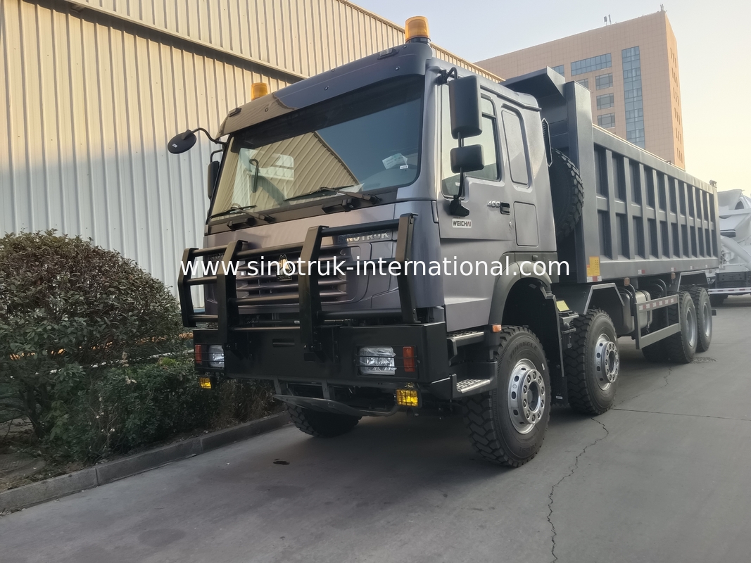 टिपर ट्रक सिनोट्रक होहान 400hp 10 पहियों Lhd 40 टन 20-30cbm ZZ3317N356JB1 ग्रे
