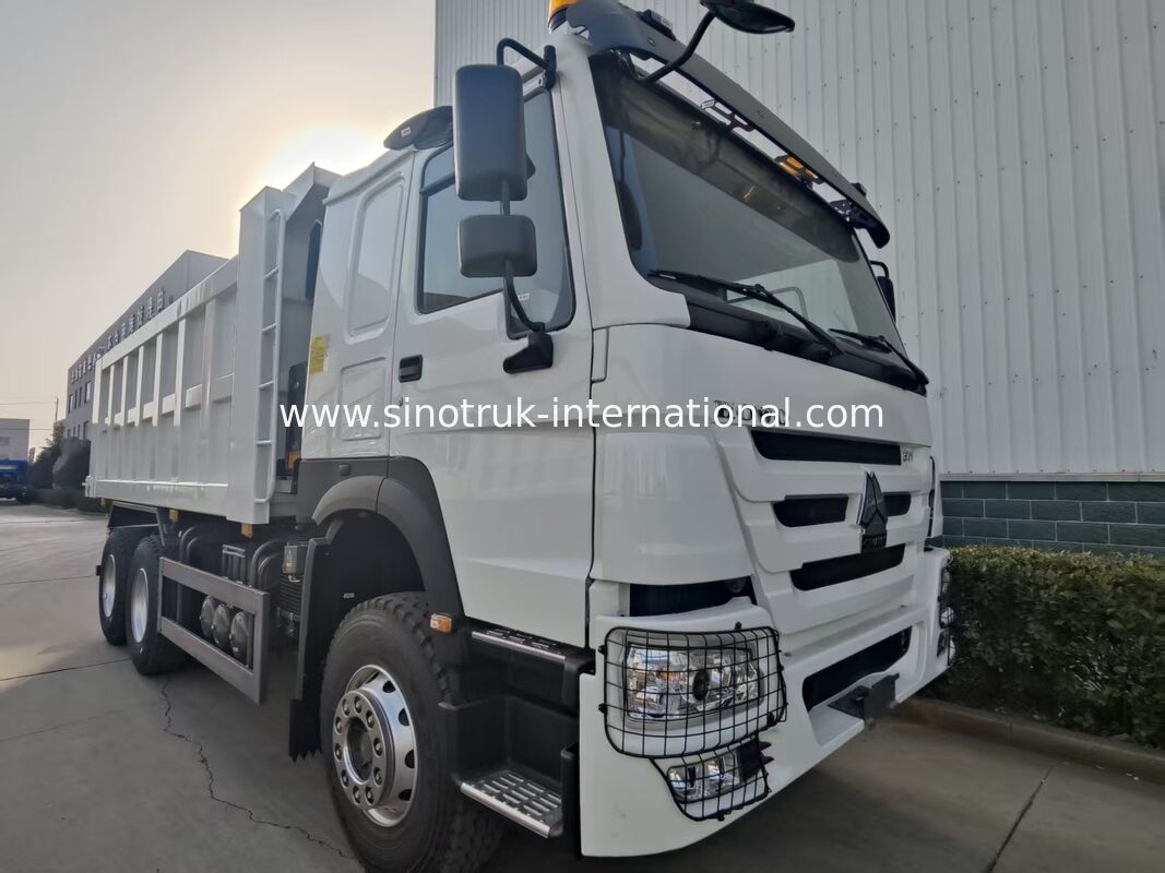 SINOTRUK HOWO 371HP 10 पहियों और आयताकार कार्गो बॉक्स के साथ भारी शुल्क टिपर डंप ट्रक