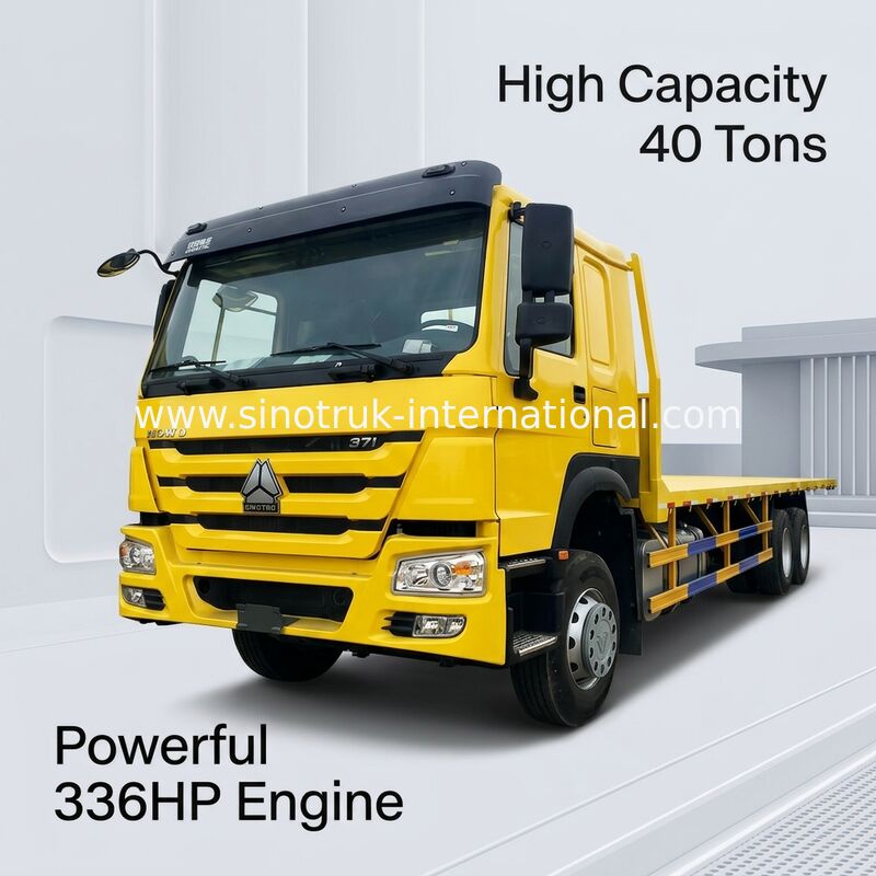 ZZ1257N4641W 336HP SINOTRUK फ्लैट बेड कार्गो ट्रक