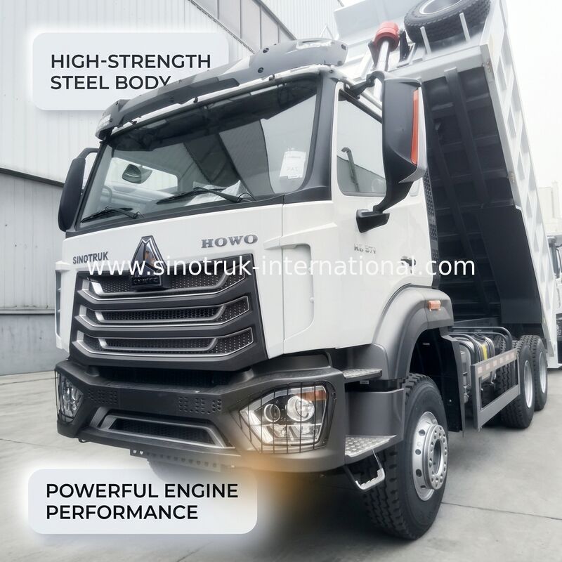 सिनोट्रक होहन नया होवो टिपर डंप ट्रक 371HP इंजन 6×4 ड्राइव टाइप और 19-20CBM क्षमता के साथ