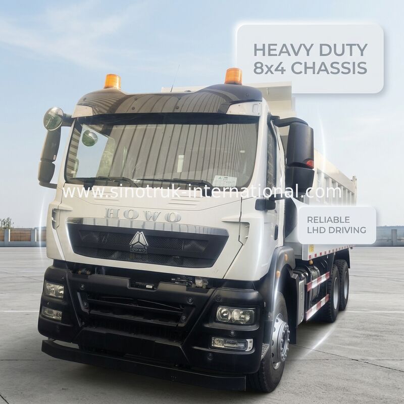 HOWO TX भारी शुल्क वाला ढोने वाला वाहन जिसमें 300L ईंधन टैंक क्षमता और भारी भार परिवहन के लिए स्टील बॉडी सामग्री है