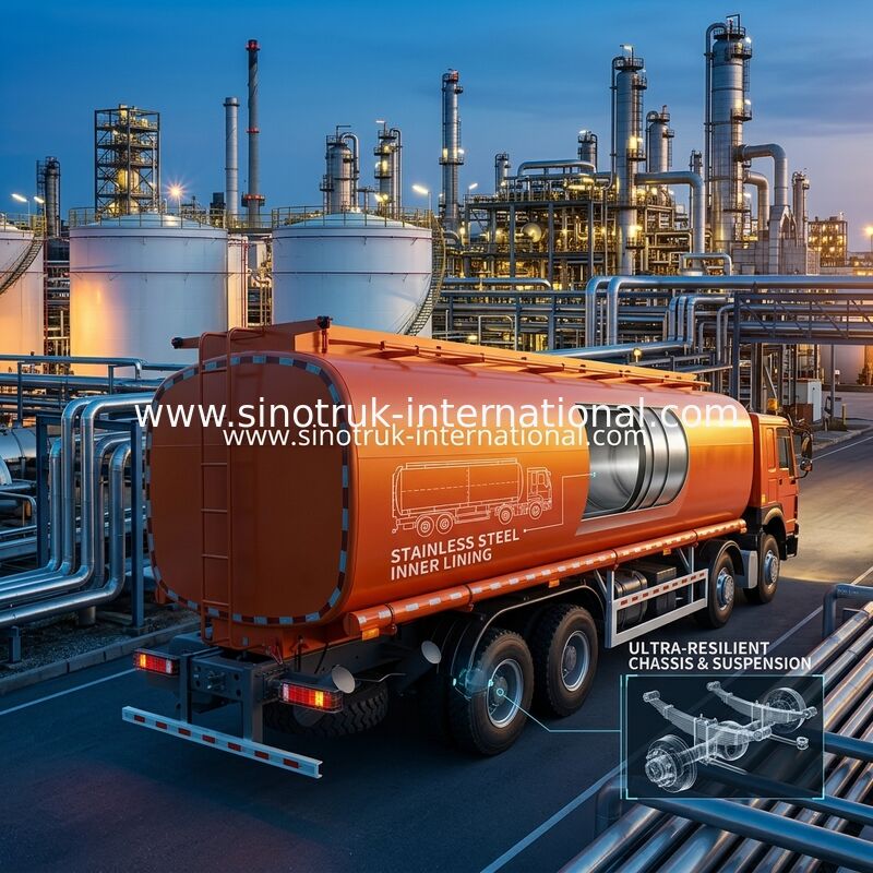 SINOTRUK 400Hp Oil Transport Tanker  High-Performance Option for All Oil Delivery Needs