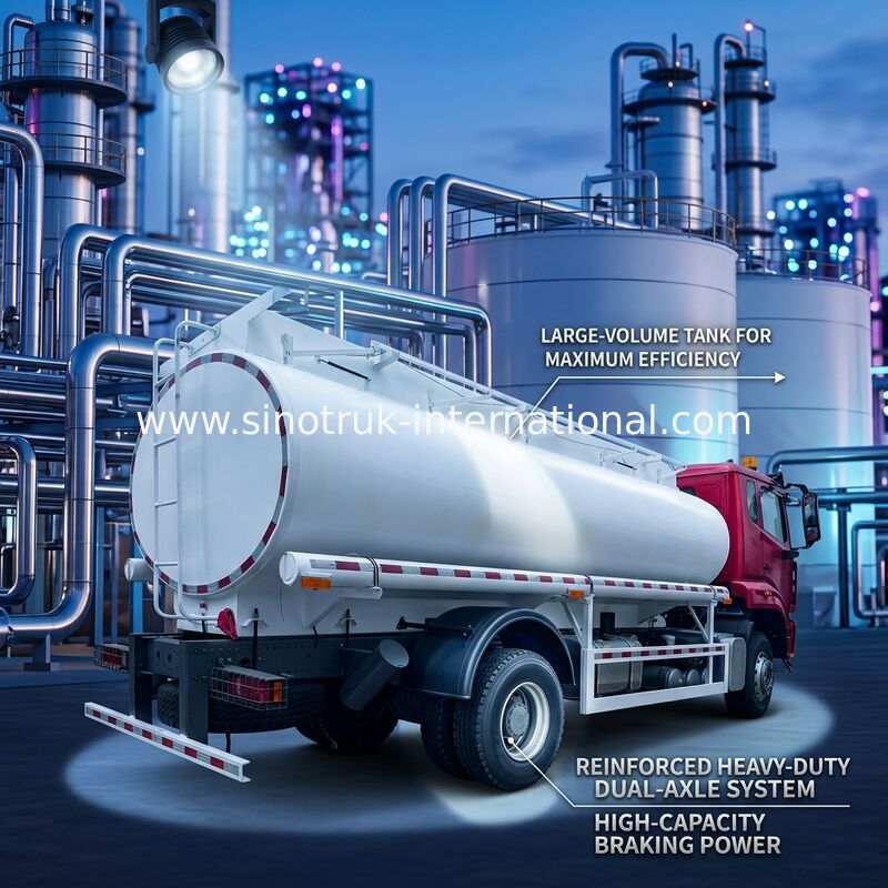 SINOTRUK HOHAN New HOWO Oil Truck Fuel Tank 4x2 Lhd Euro2 White and Red