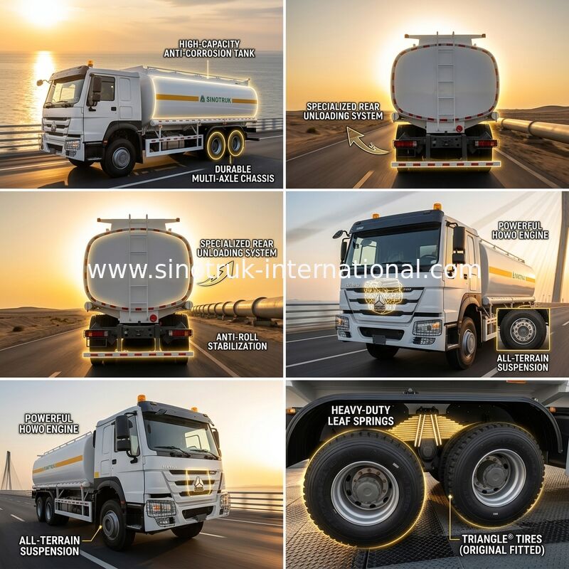 HOWO 6*4 340HP वीचाई इंजन, 25CBM तेल टैंक ट्रक