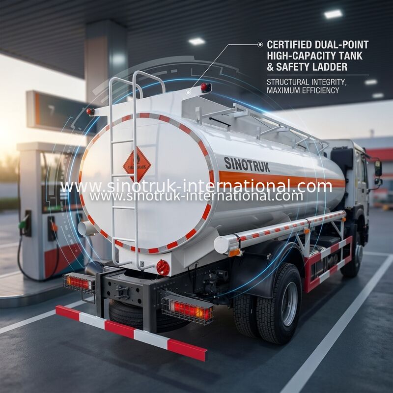 Sinotruk Howo 10-20CBM ऑयल टैंक ट्रक 4 X 2 LHD यूरो 2 290 Hp