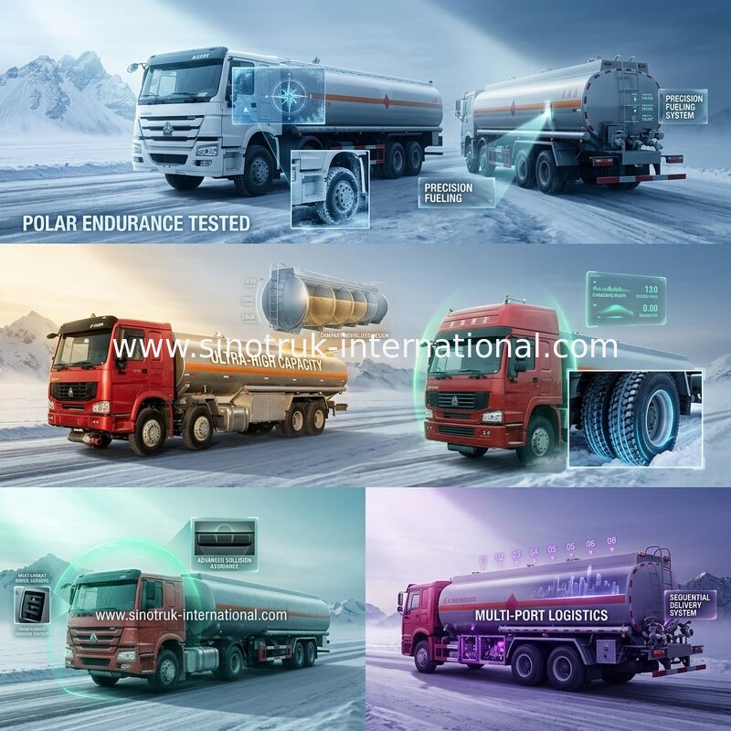 Edible Oil Transport Vehicle Oil Tank Truck , Mobile Gas Station Fuel Oil Trucks 25-30CBM