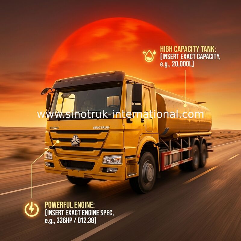 Radial Tyre Fuel Oil Transportation Trucks 6X4 LHD Euro 2 336HP Lengthened Cab