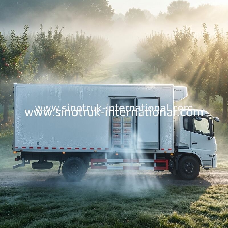7 T Refrigerated Trucks And Vans LHD 4X2 Euro 2 Closed Van Truck With Frozen Box