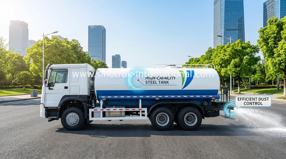 SINOTRUK HOWO छिड़काव पानी टैंक ट्रक 10-25CBM 6 X 4 यूरो 2 400HP