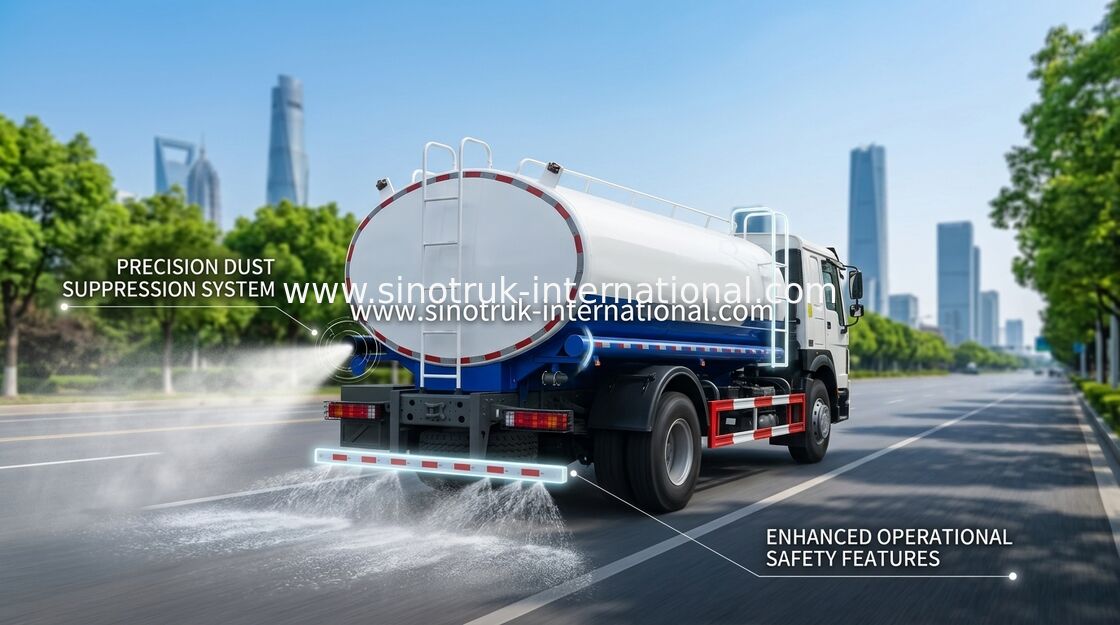 HOWO SINOTRUK पानी टैंक ट्रक 300HP नीला