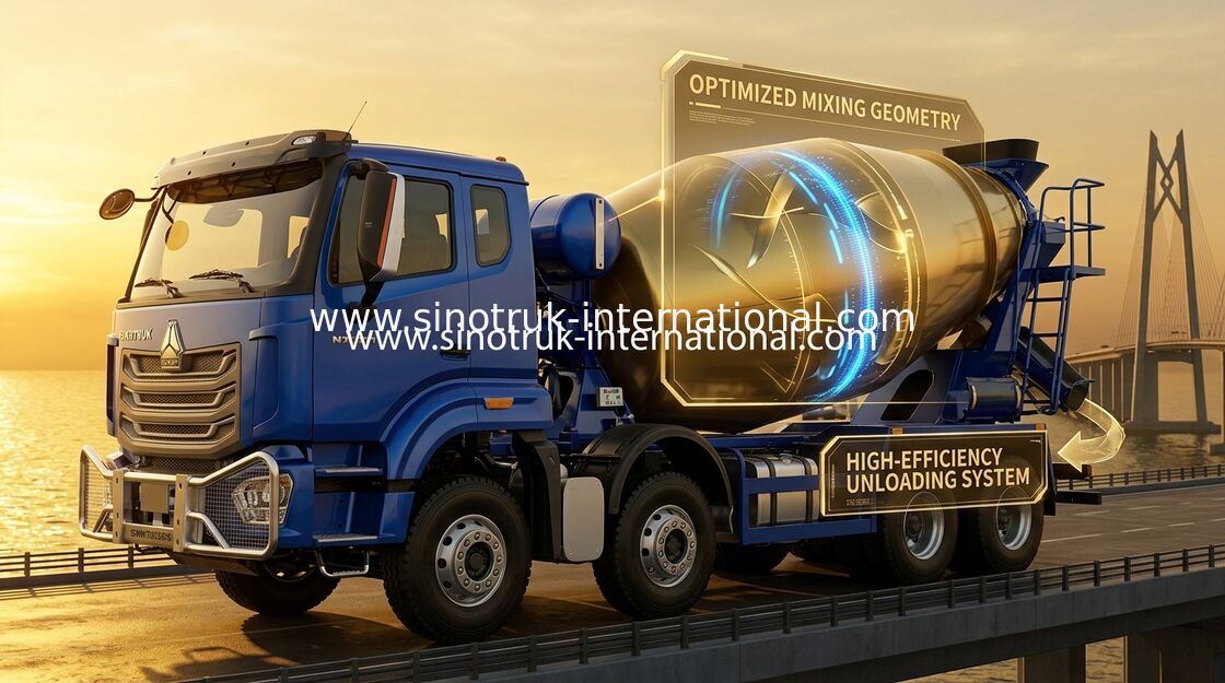 SINOTRUK HOWO NX 371HP 8*4 12 पहिया कंक्रीट मिक्सर ट्रक, कंक्रीट मिक्सर, सीमेंट मिक्सर ट्रक