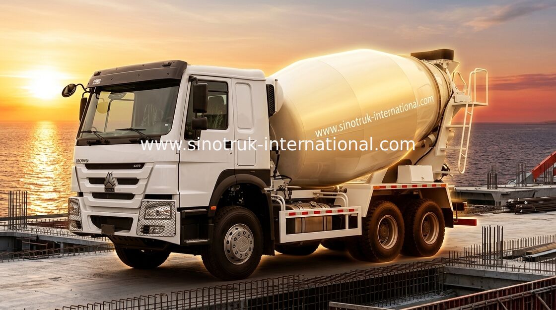 SINOTRUK HOWO LHD 6×4 10 पहिया कंक्रीट मिक्सर ट्रक उच्च हॉर्सपावर 400HP