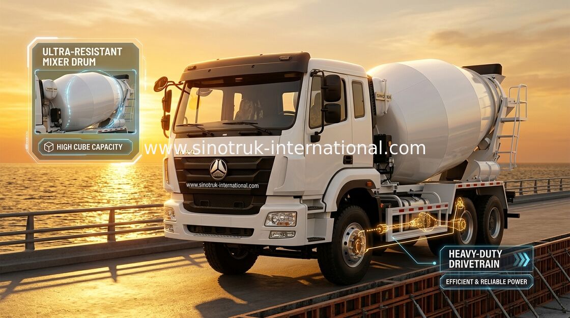 SINOTRUK होहैन कंक्रीट मिक्सर पम्प ट्रक यूरो 2 290 एचपी 6X4 ZZ5255 जीजेबीएम 3846 बी 1