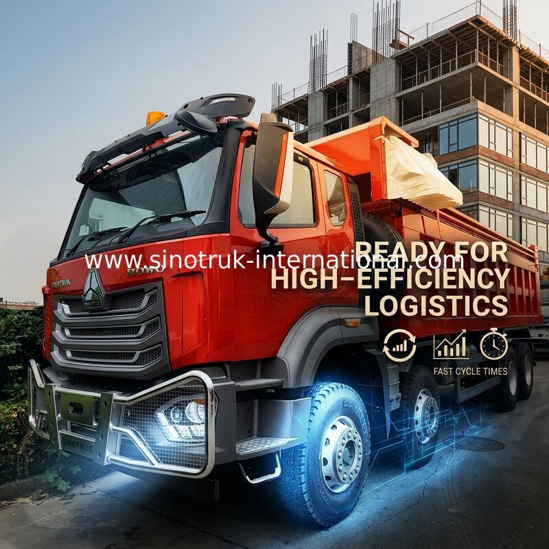 सुपर बेयरिंग हाउओ 8×4 रेड टिपर | 371HP शक्तिशाली पावर, 27CBM बड़ी क्षमता, 80–100T हेवी-ड्यूटी ट्रांसपोर्ट