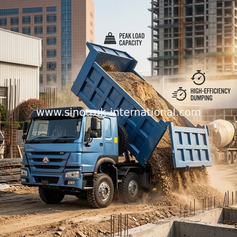 टिपर ट्रक SINOTRUK HOWO 380HP 12 पहिया LHD 31 टन 20-30CBM ZZ3317N3567B1R