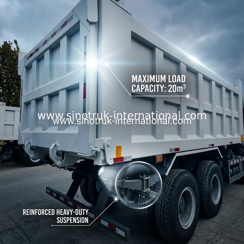 SINOTRUK HOWO 400HP टिमपर डंप ट्रक निर्माण के लिए A7 सैन्य बंपर चेतावनी प्रकाश